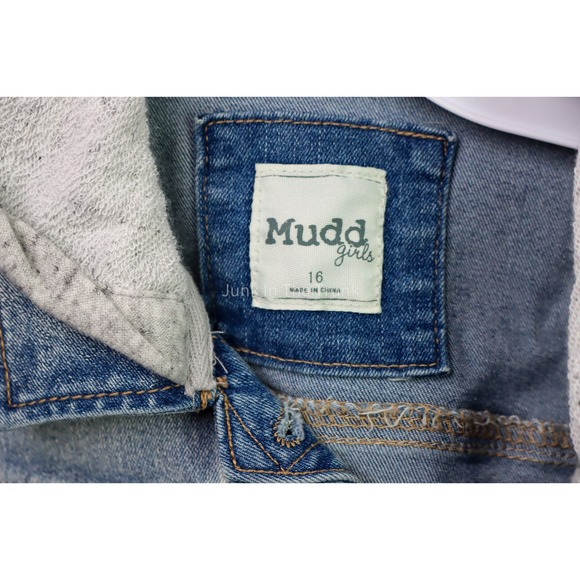 Mudd Girls Jean Jacket with Hood, Size 16 girls New w/tag - Picture 3 of 5